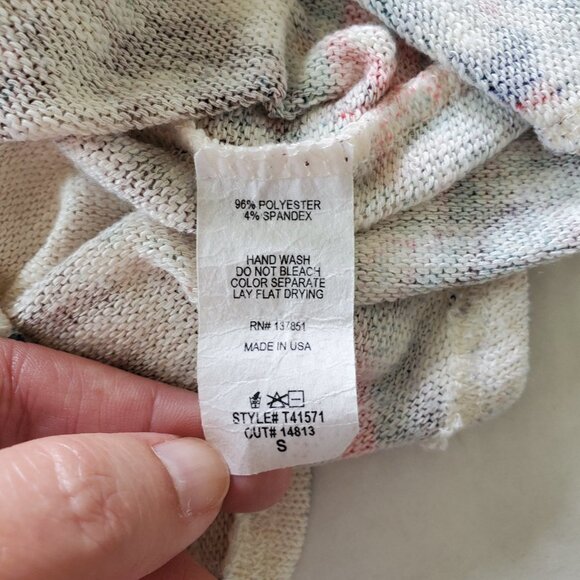 Gaze Made In USA Paisley Floral Short Sleeve Sweater - Picture 8 of 10